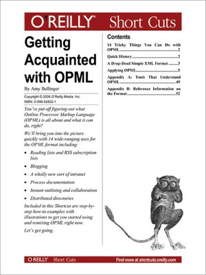 cover image of Getting Acquainted with OPML